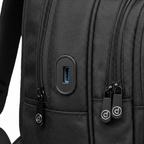 Black backpack details